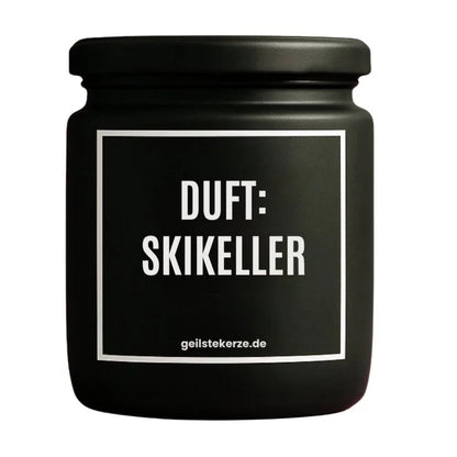 DUFT SKIKELLER Duftkerze Detail – Sojawachs, handgemacht, Ski-Keller-Duft