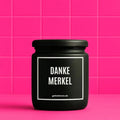 Vegane Bio-Kerze mit Spruch – Duftkerze I DANKE MERKEL