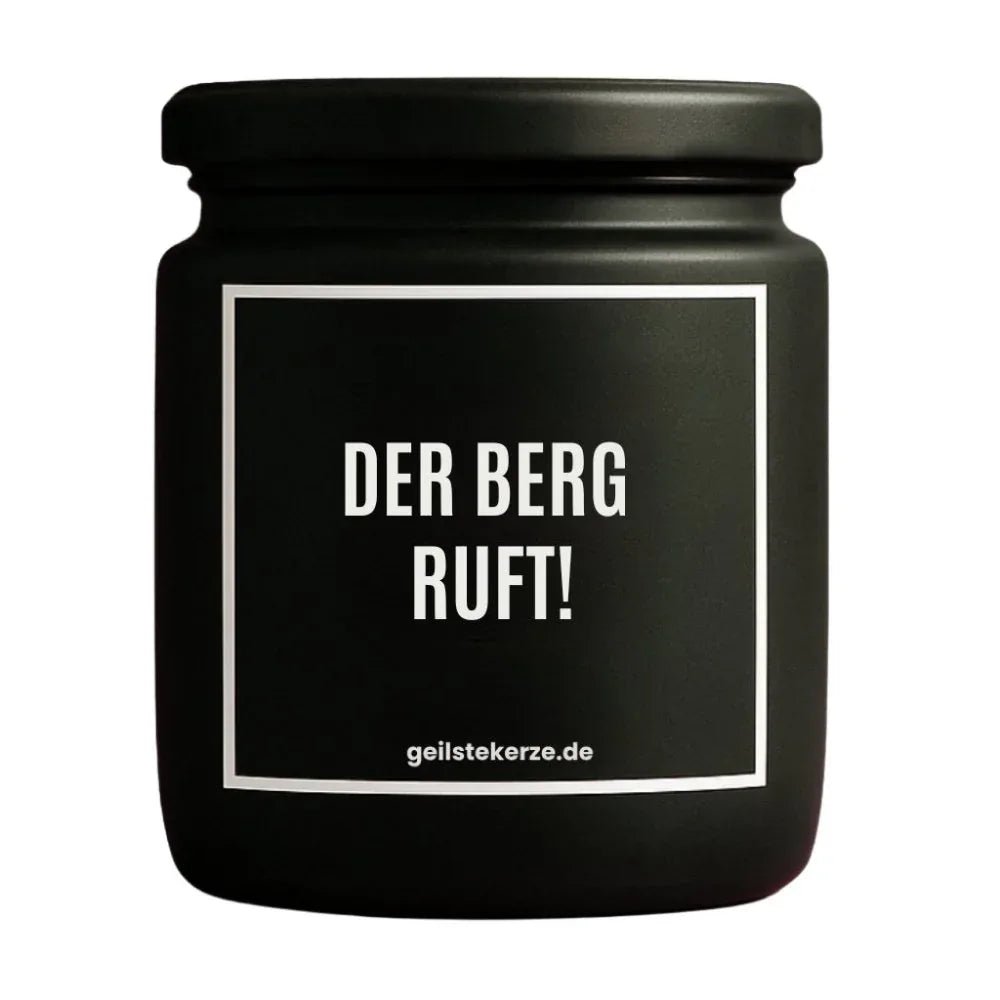 Vegane Bio-Kerze mit Spruch – Duftkerze I DER BERG RUFT!