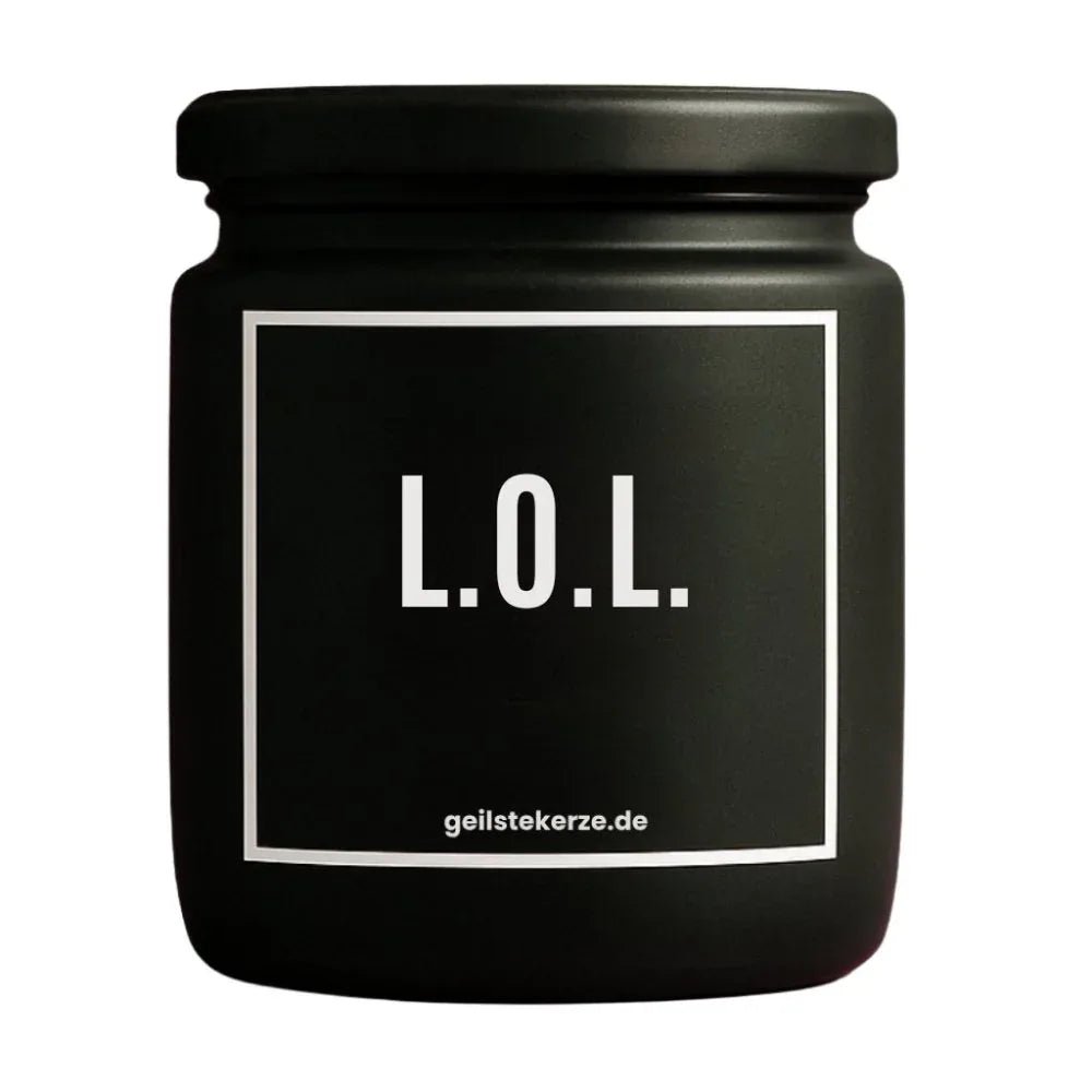 Vegane Bio-Kerze mit Spruch – Duftkerze I L.O.L. „Laughing out loud“