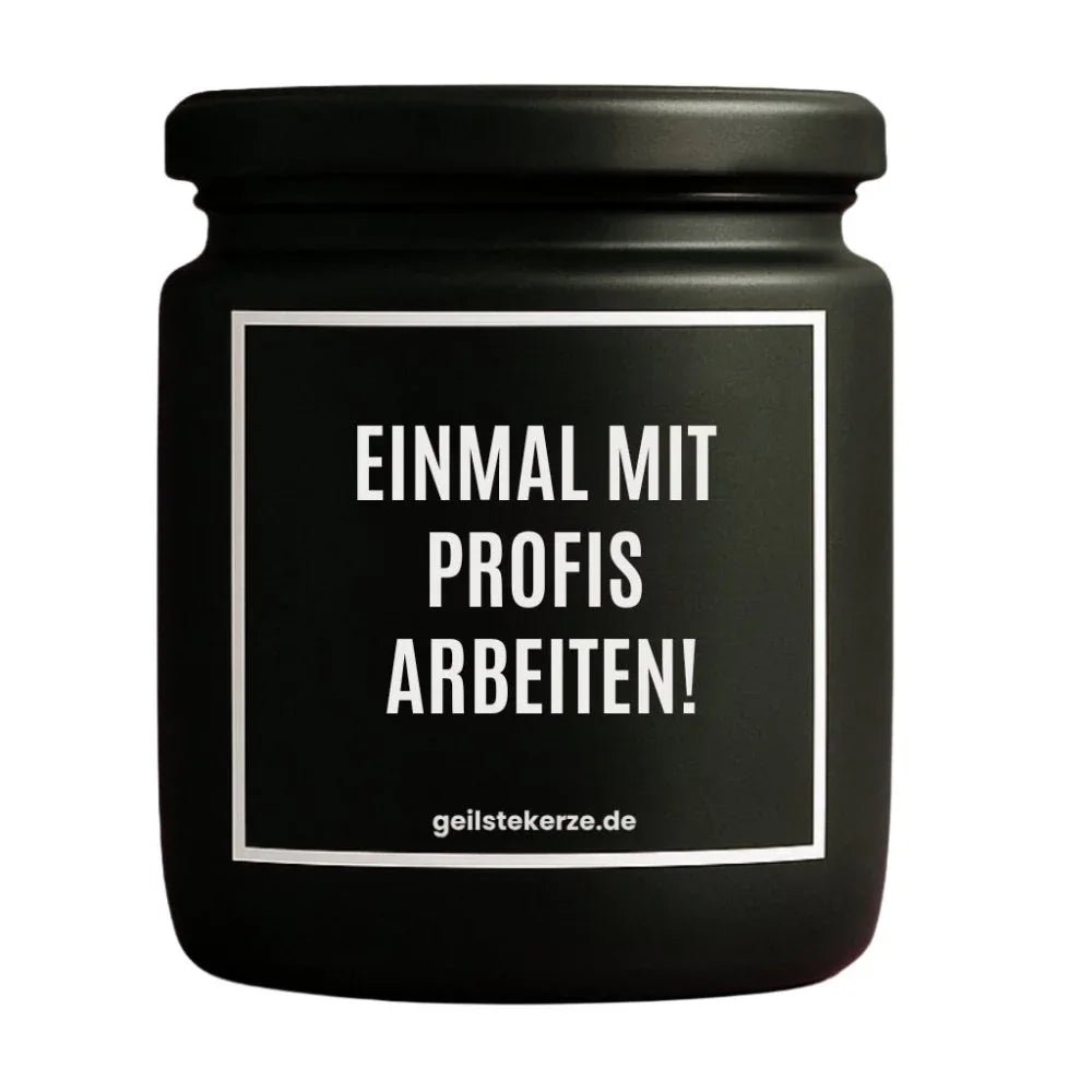 EINMAL MIT PROFIS ARBEITEN Duftkerze Detail – Sojawachs, handgemacht