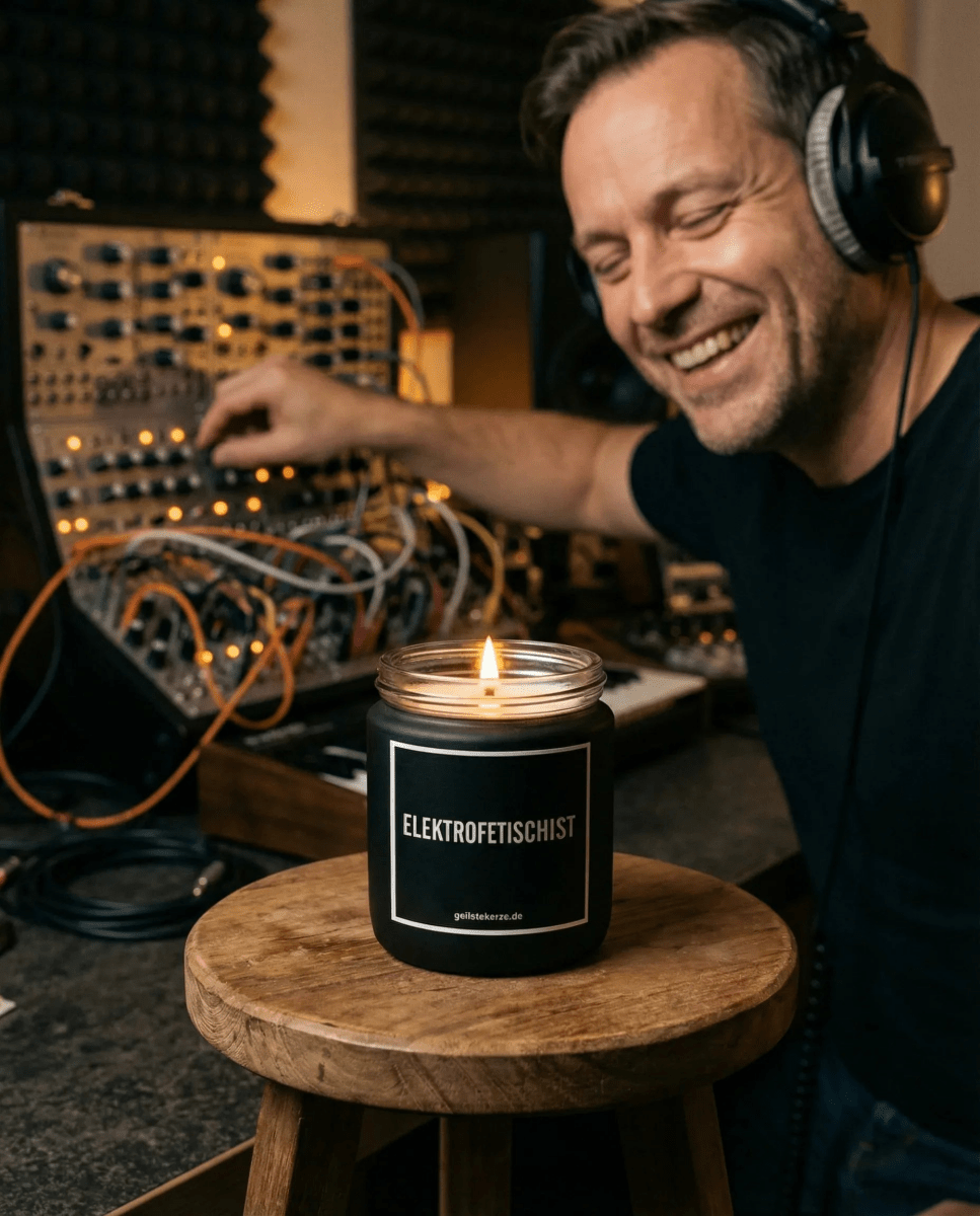 Vegane Bio-Kerze mit Spruch – ELEKTROFETISCHIST