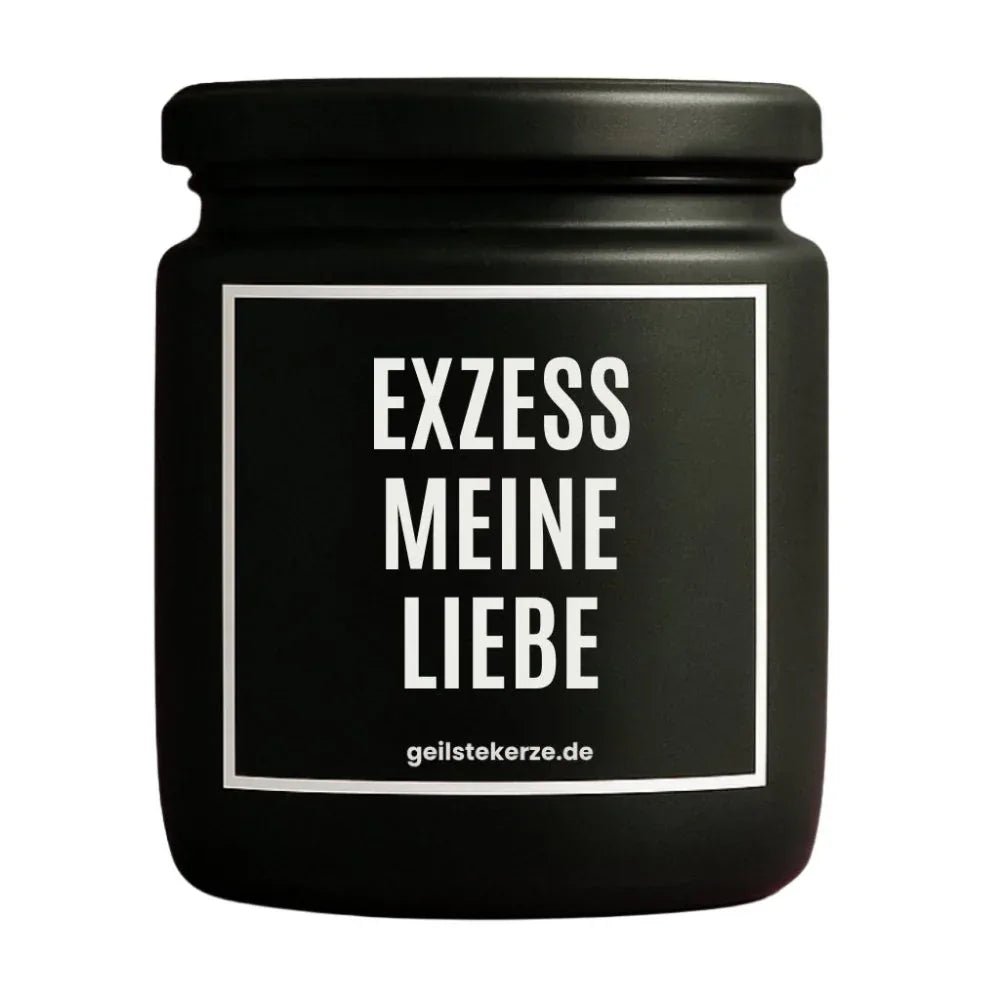 EXZESS MEINE LIEBE Duftkerze Detail – weißes Sojawachs, handgemacht
