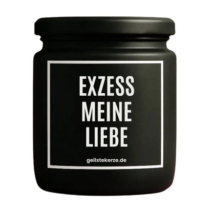 EXZESS MEINE LIEBE Duftkerze Detail – weißes Sojawachs, handgemacht
