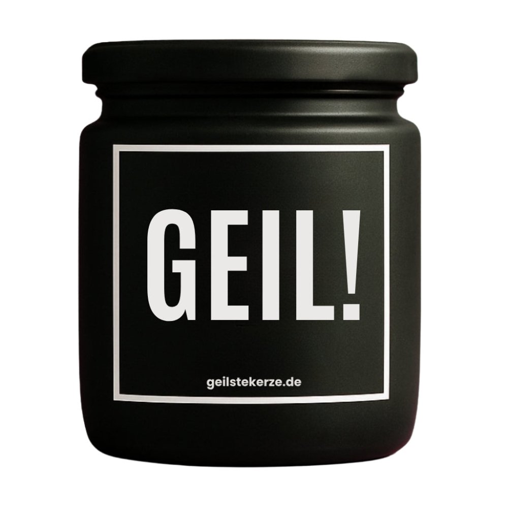 Duftkerze mit Spruch von geilstekerze ist der neue Geschenketrend. Diese witzige Kerze Vegane Bio-Kerze mit Spruch – GEIL! brennt mega lange sagenhafte 80 Stunde, hochwertige ätherische Öle schaffen beste Duftverteilung. Mit 1400 lustigen Sprüchen perfekt zum Verschenken. Handgemacht in Deutschland von geilstekerze.de -Die beste Duftkerze die du kaufen kannst.