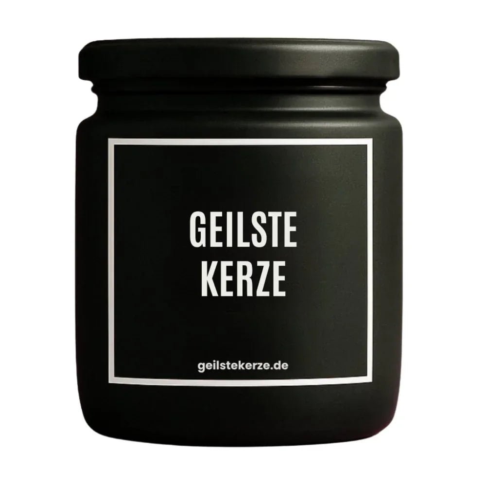 Vegane Bio-Kerze mit Spruch – GEILSTE KERZE