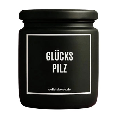 GLÜCKSPILZ Duftkerze Detail – weißes Sojawachs, handgemacht