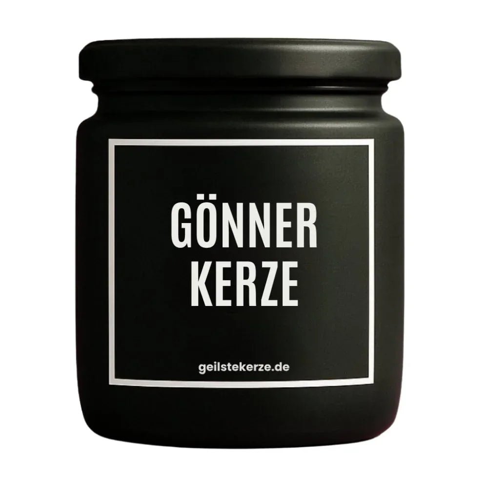 Vegane Bio-Kerze mit Spruch – GÖNNERKERZE