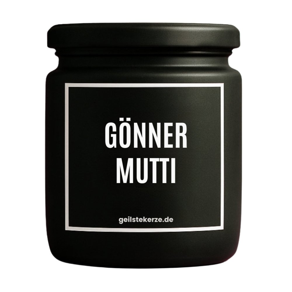 Duftkerze mit Spruch von geilstekerze ist der neue Geschenketrend. Diese witzige Kerze Vegane Bio-Kerze mit Spruch – GÖNNER MUTTI brennt mega lange sagenhafte 80 Stunde, hochwertige ätherische Öle schaffen beste Duftverteilung. Mit 1400 lustigen Sprüchen perfekt zum Verschenken. Handgemacht in Deutschland von geilstekerze.de -Die beste Duftkerze die du kaufen kannst.