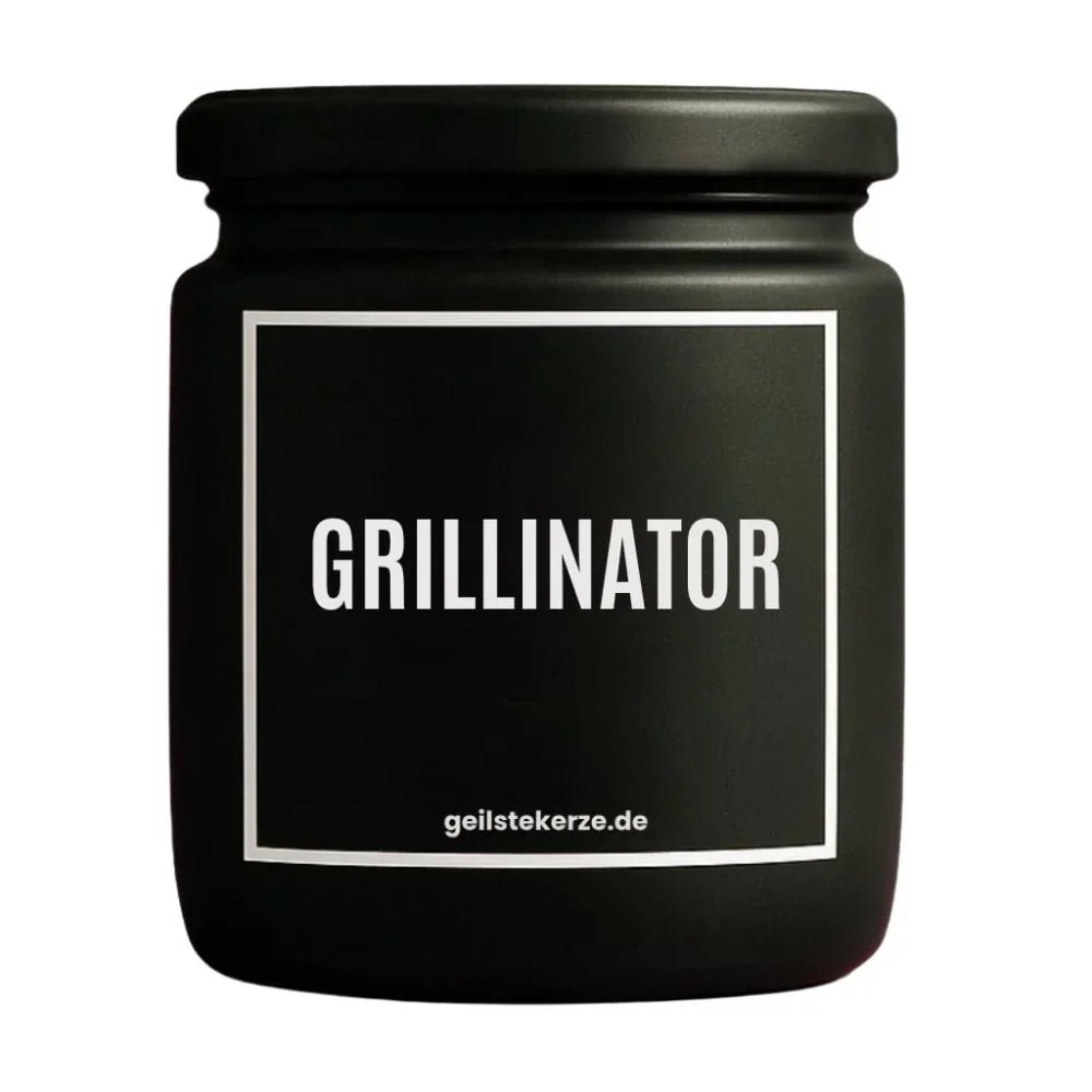 GRILLINATOR Duftkerze Detail – weißes Sojawachs, handgemacht