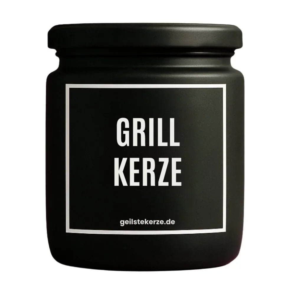 Vegane Bio-Kerze mit Spruch – GRILLKERZE
