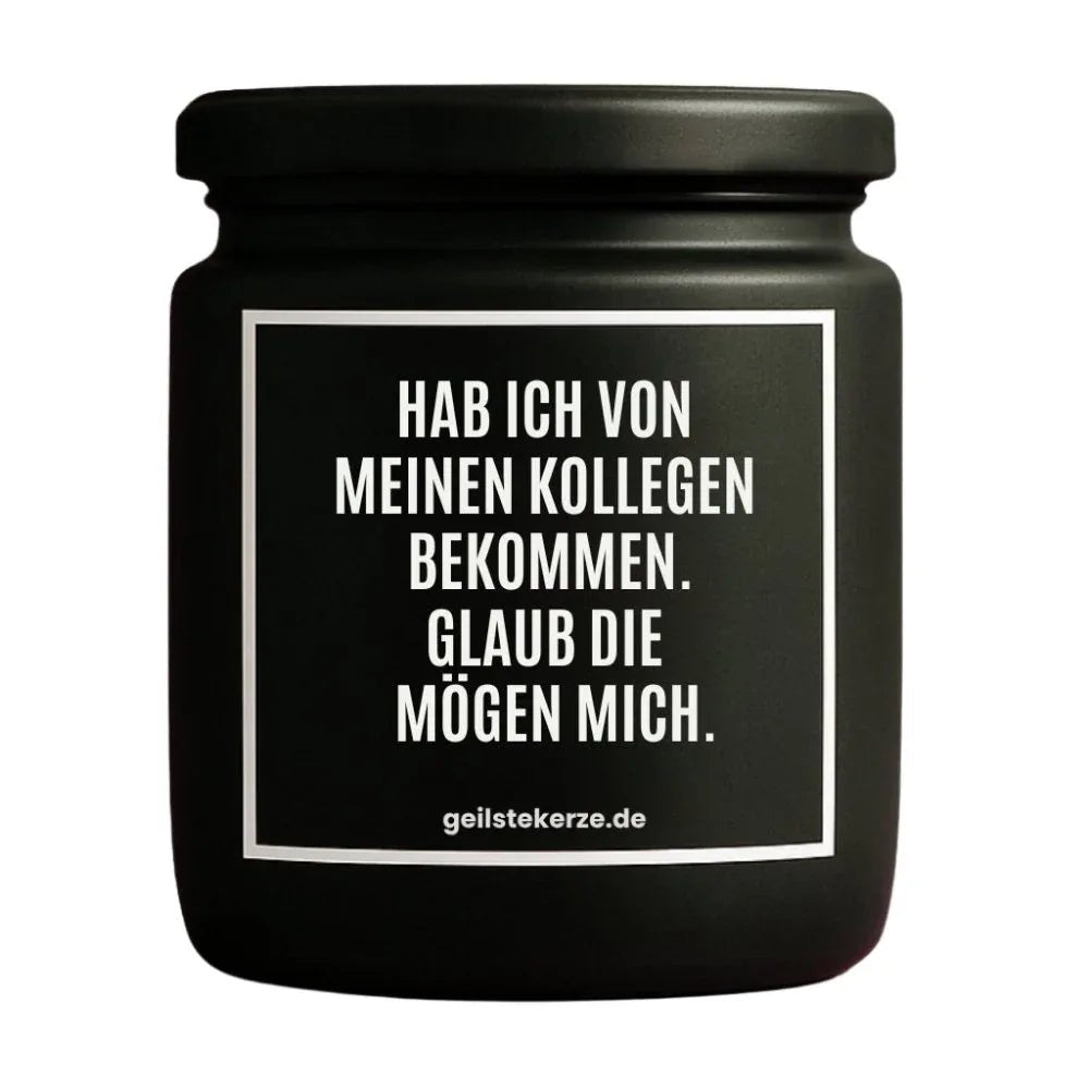 HAB ICH VON MEINEN KOLLEGEN BEKOMMEN Duftkerze Detail – Sojawachs, handgemacht