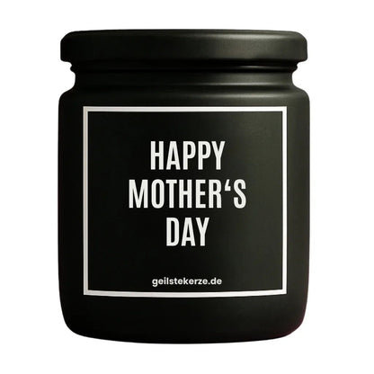 Duftkerze mit Spruch von geilstekerze ist der neue Geschenketrend. Diese witzige Kerze Vegane Bio-Kerze mit Spruch – HAPPY MOTHER‘S DAY brennt mega lange sagenhafte 80 Stunde, hochwertige ätherische Öle schaffen beste Duftverteilung. Mit 1400 lustigen Sprüchen perfekt zum Verschenken. Handgemacht in Deutschland von geilstekerze.de -Die beste Duftkerze die du kaufen kannst.