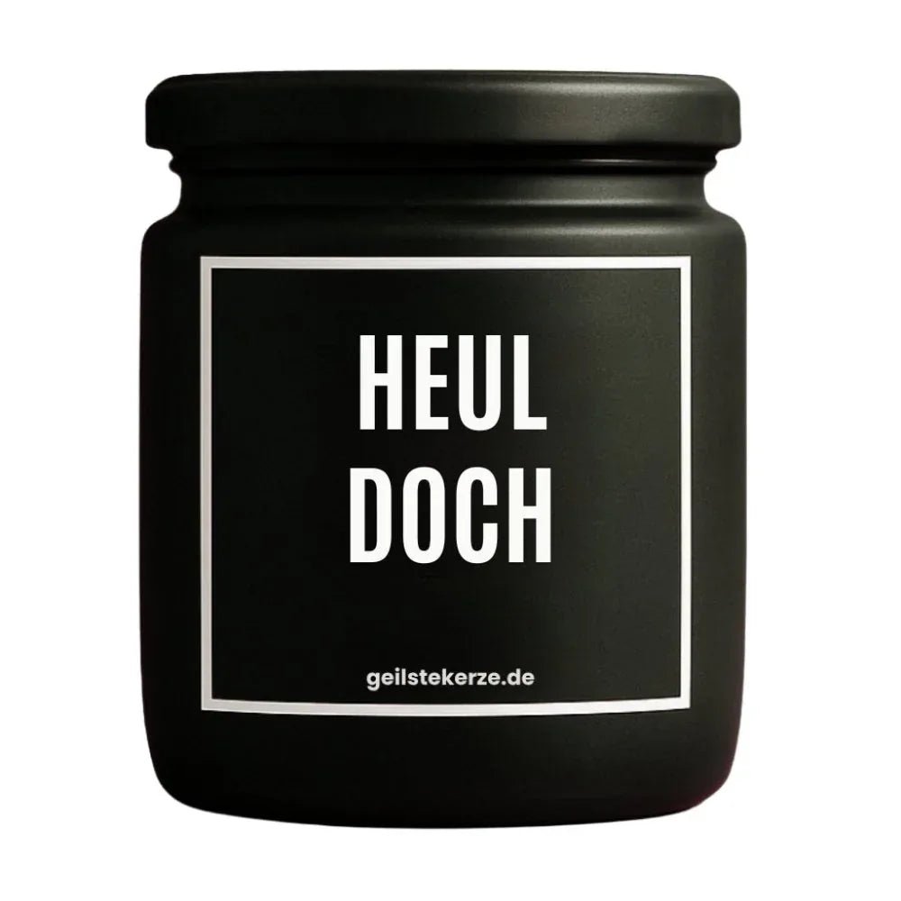 Vegane Bio-Kerze mit Spruch – HEUL DOCH