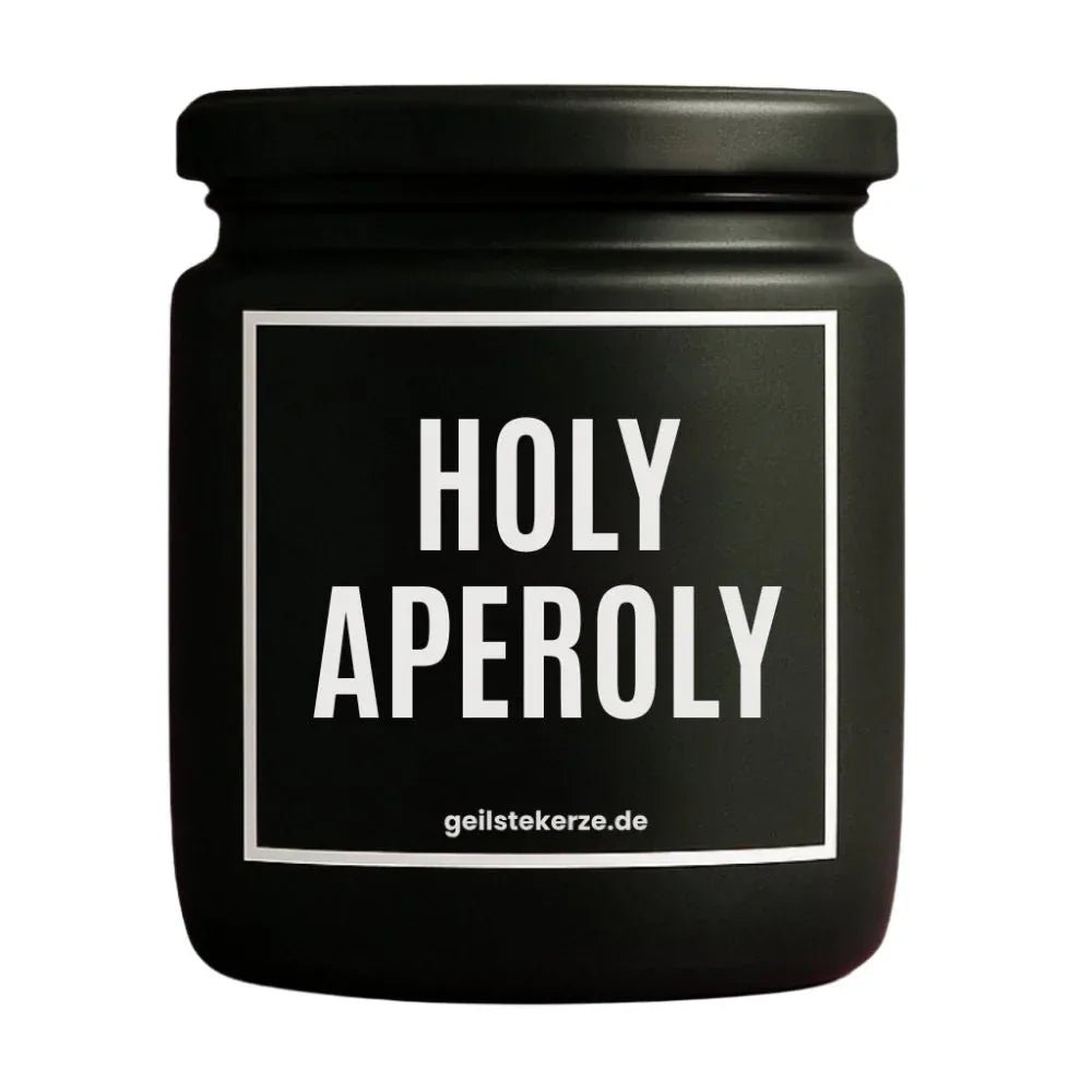 HOLY APEROLY Duftkerze Detail – weißes Sojawachs, handgemacht