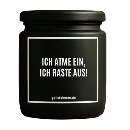 ICH ATME EIN ICH RASTE AUS Duftkerze Detail – Sojawachs, handgemacht