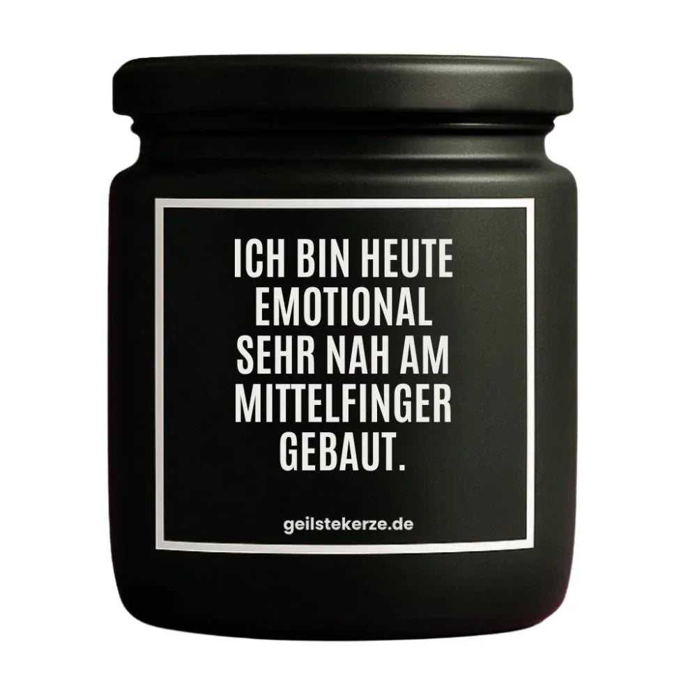 EMOTIONAL NAH AM MITTELFINGER GEBAUT Duftkerze Detail – Sojawachs, handgemacht
