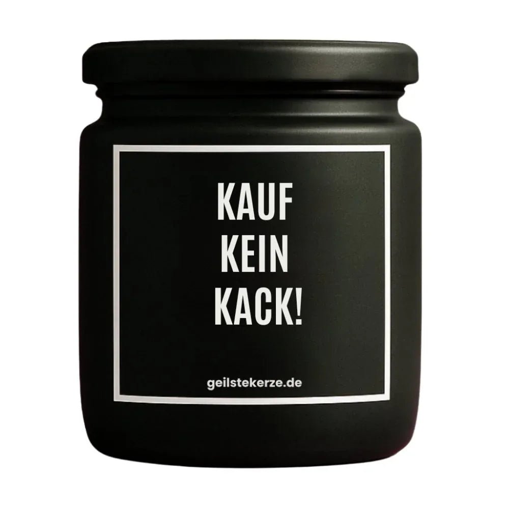 Vegane Bio-Kerze mit Spruch – KAUF KEIN KACK!