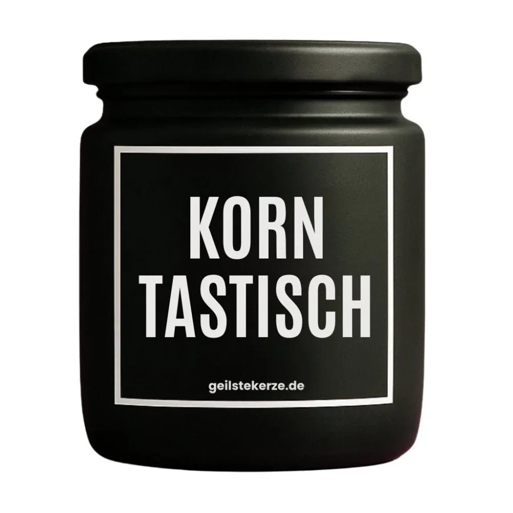 Vegane Bio-Kerze mit Spruch – KORNTASTISCH