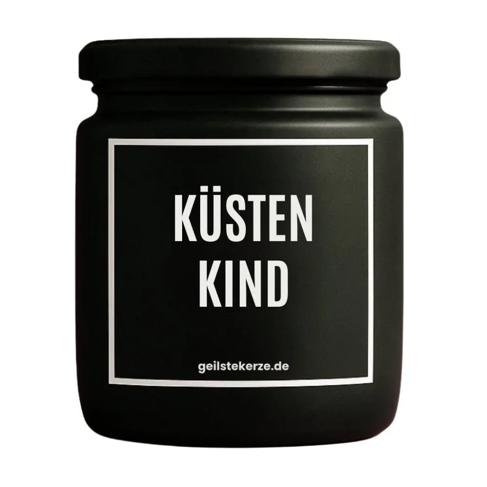 Vegane Bio-Kerze mit Spruch – KÜSTENKIND