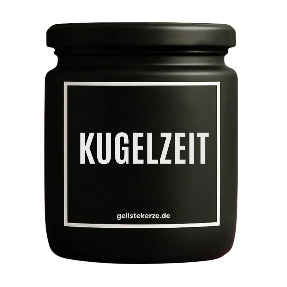 Vegane Bio-Kerze mit Spruch – KUGELZEIT