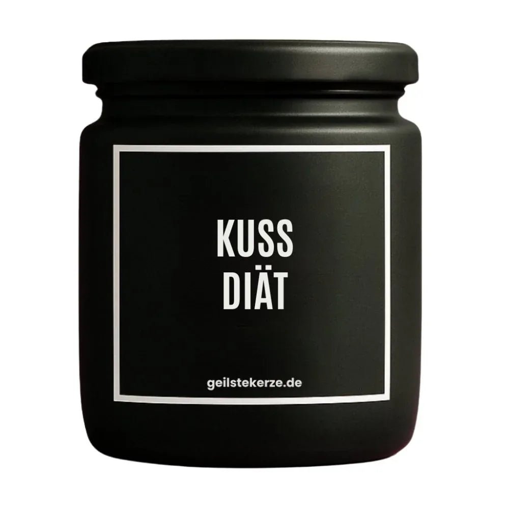 Vegane Bio-Kerze mit Spruch – KUSS DIÄT