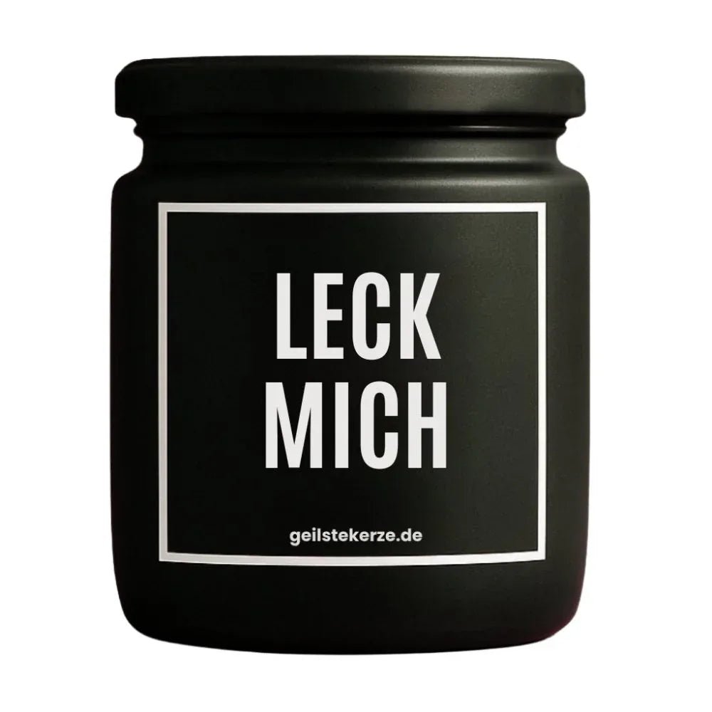Vegane Bio-Kerze mit Spruch – LECK MICH
