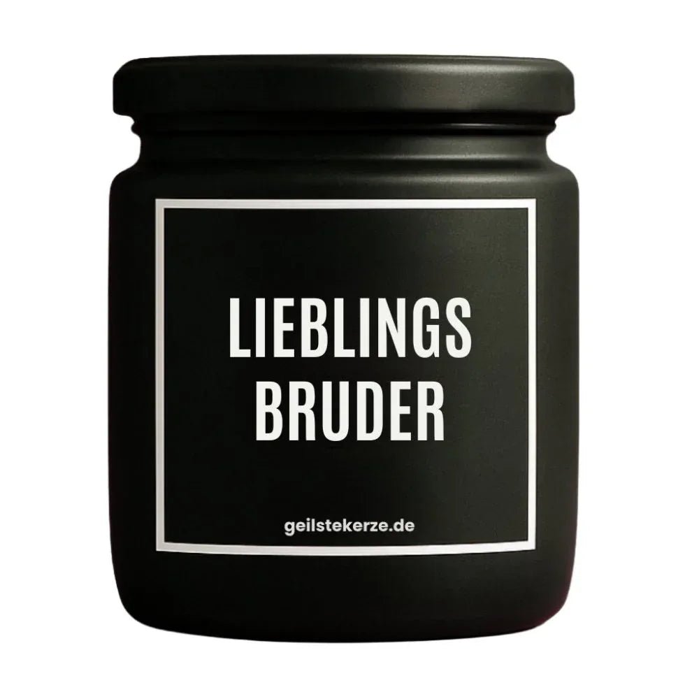 Vegane Bio-Kerze mit Spruch – LIEBLINGSBRUDER