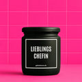 Vegane Bio-Kerze mit Spruch – LIEBLINGSCHEFIN