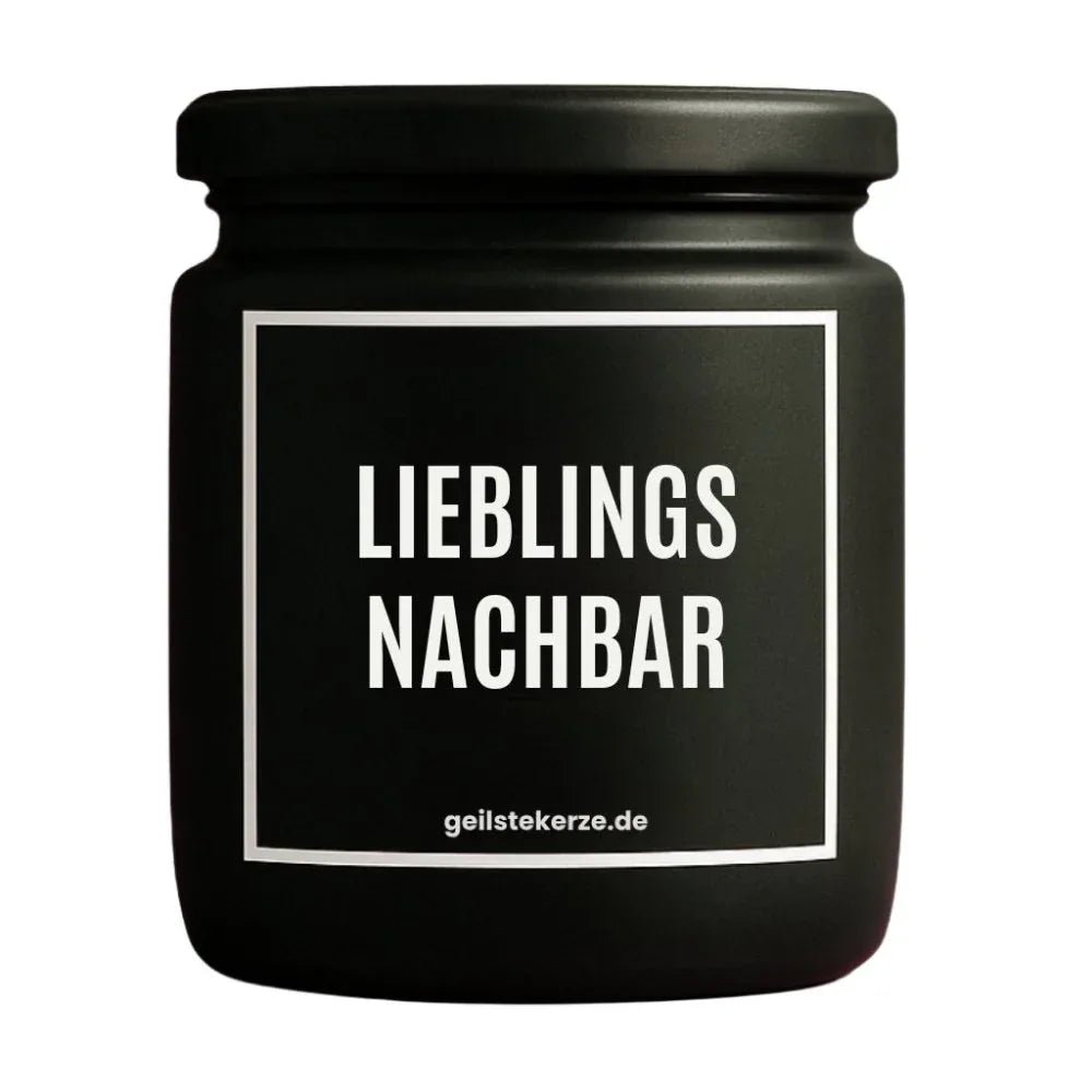 Vegane Bio-Kerze mit Spruch – LIEBLINGSNACHBAR