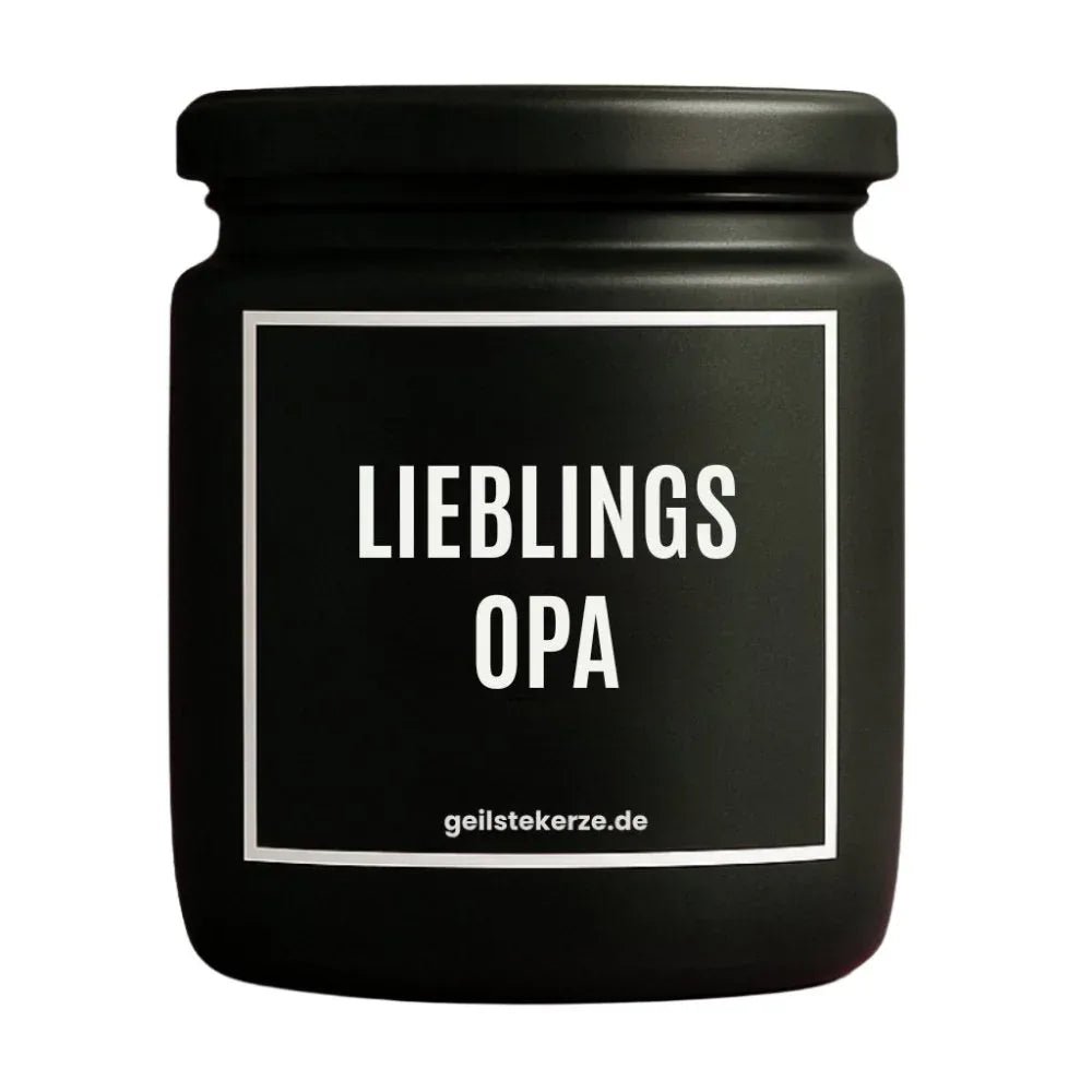 Vegane Bio-Kerze mit Spruch – LIEBLINGSOPA