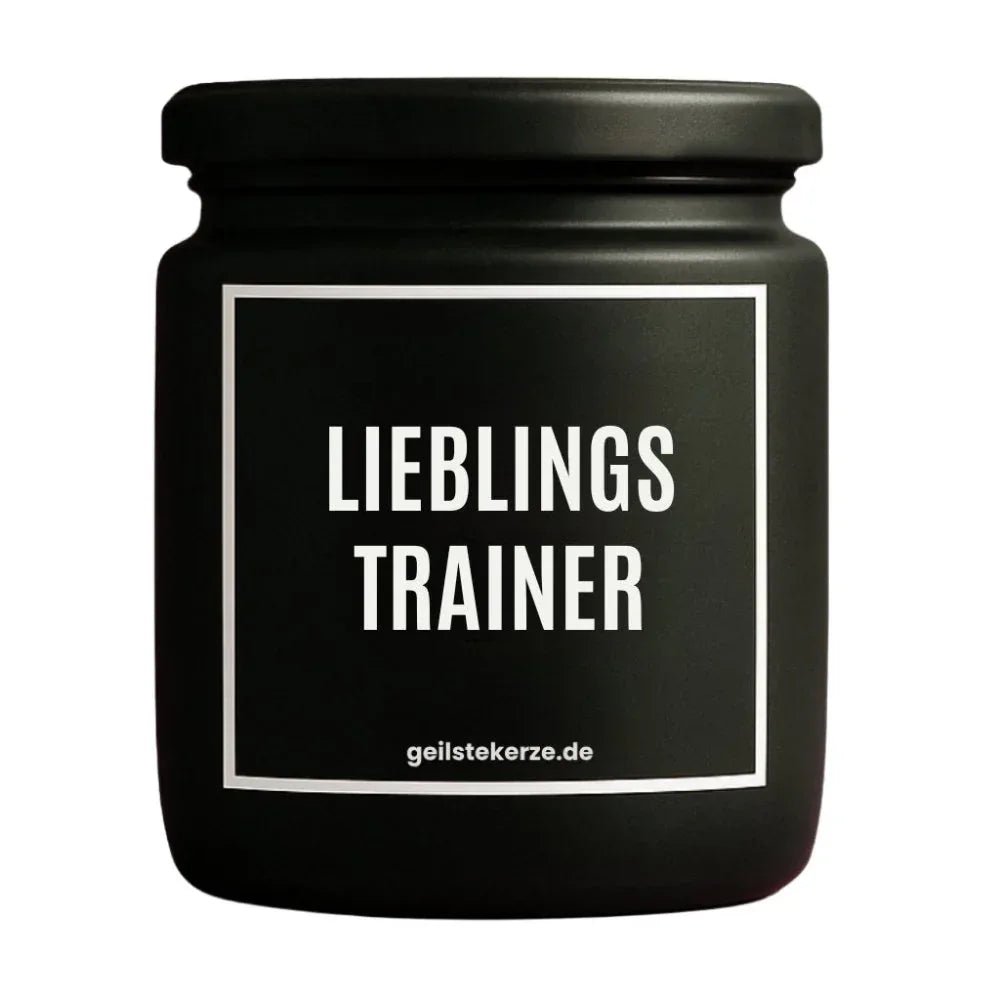 Vegane Bio-Kerze mit Spruch – LIEBLINGSTRAINER