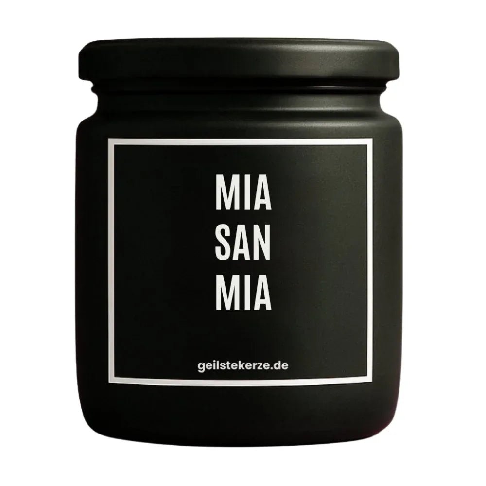 MIA SAN MIA Duftkerze Detail – weißes Sojawachs, handgemacht