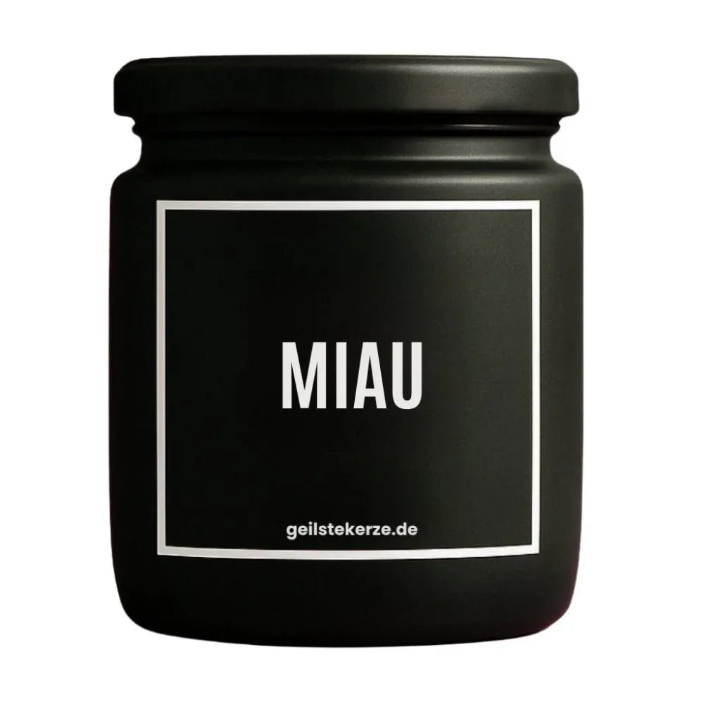 Duftkerze mit Spruch von geilstekerze ist der neue Geschenketrend. Diese witzige Kerze Vegane Bio-Kerze mit Spruch – MIAU brennt mega lange sagenhafte 80 Stunde, hochwertige ätherische Öle schaffen beste Duftverteilung. Mit 1400 lustigen Sprüchen perfekt zum Verschenken. Handgemacht in Deutschland von geilstekerze.de -Die beste Duftkerze die du kaufen kannst.