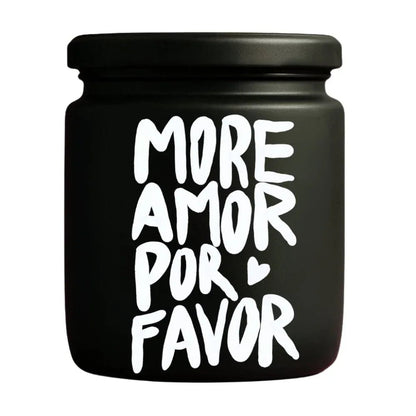 MORE AMOR POR FAVOR Duftkerze Detail – Sojawachs, handgemacht