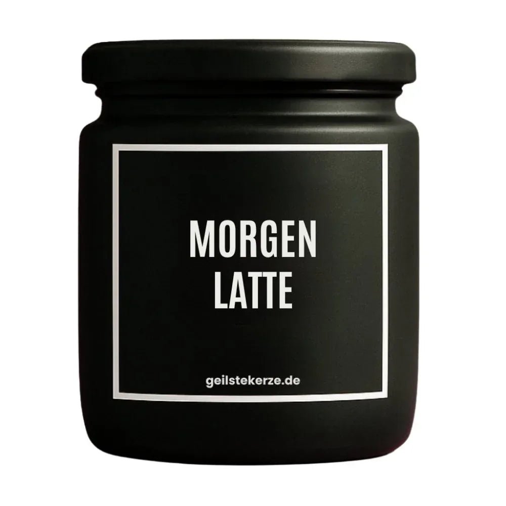 Vegane Bio-Kerze mit Spruch – MORGEN LATTE