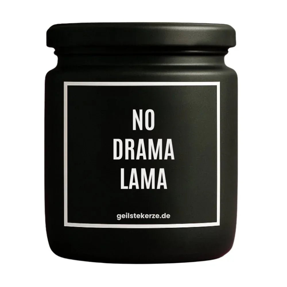 Vegane Bio-Kerze mit Spruch – NO DRAMA LAMA