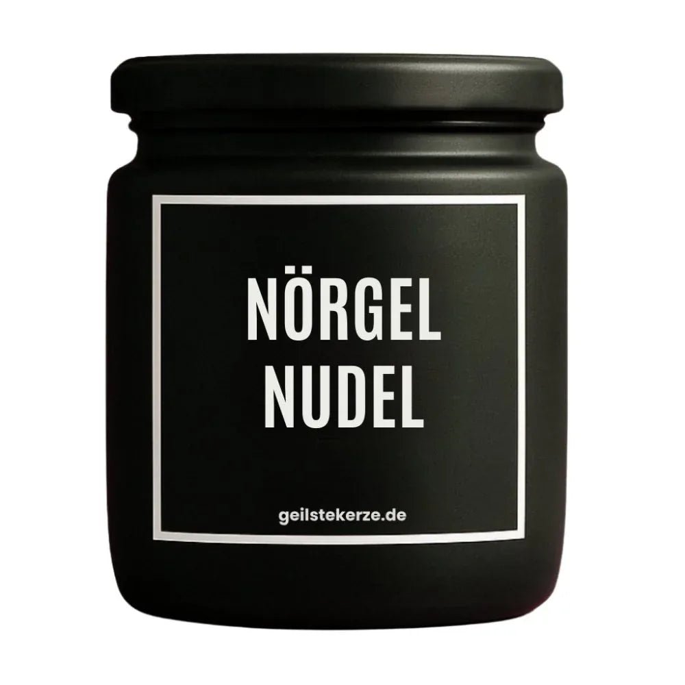 NÖRGELNUDEL Duftkerze Detail – weißes Sojawachs, handgemacht