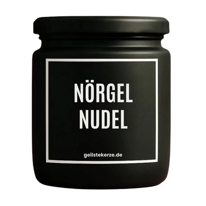 NÖRGELNUDEL Duftkerze Detail – weißes Sojawachs, handgemacht