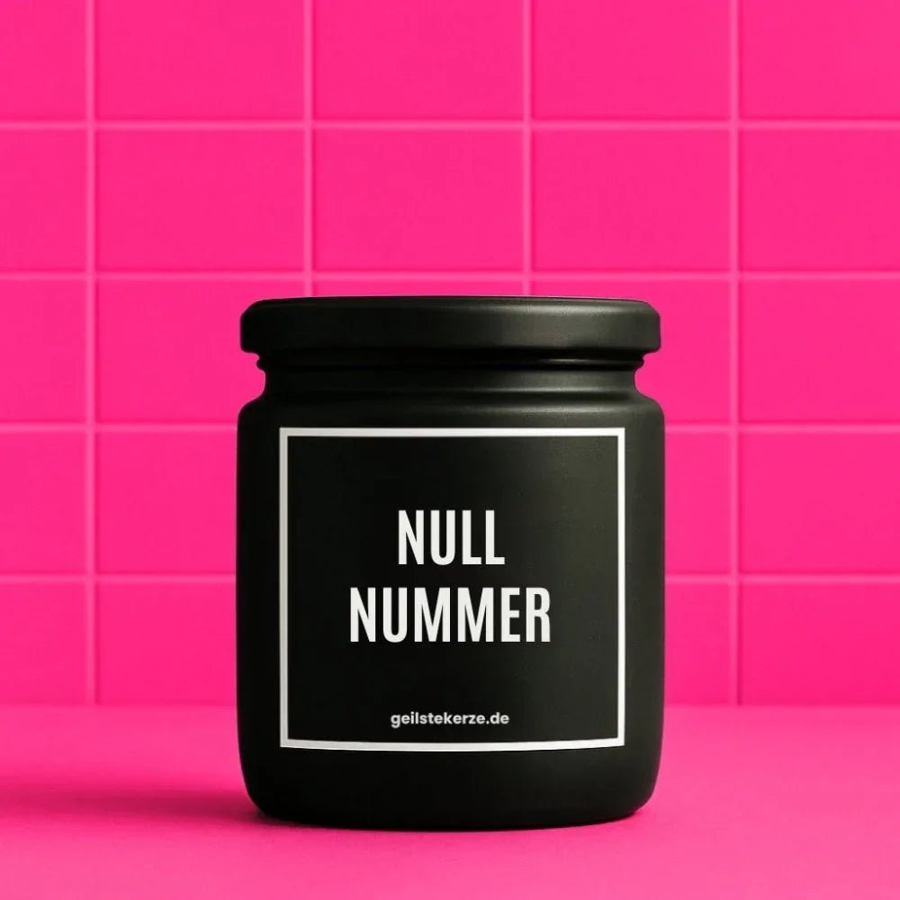 Vegane Bio-Kerze mit Spruch – NULLNUMMER
