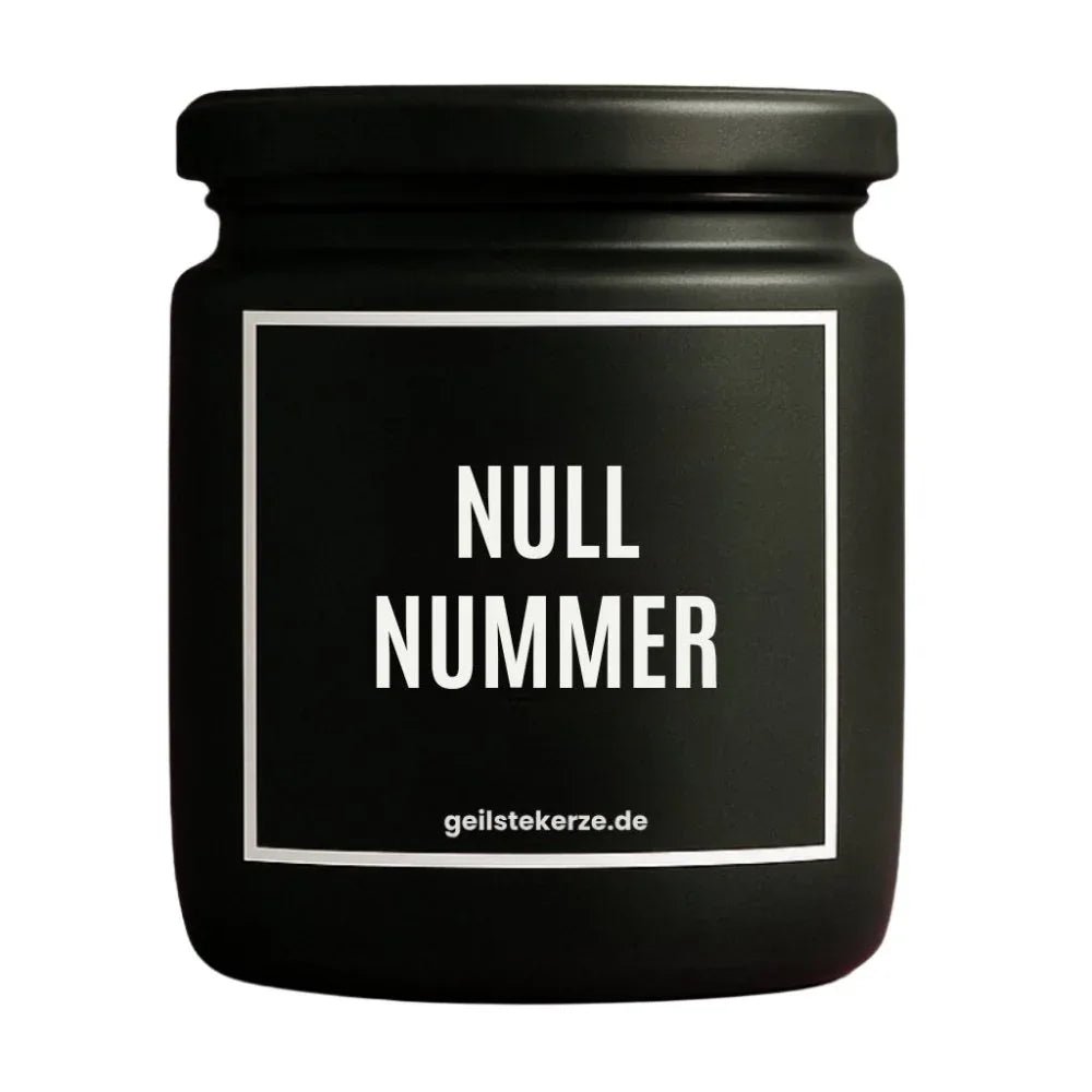 Vegane Bio-Kerze mit Spruch – NULLNUMMER