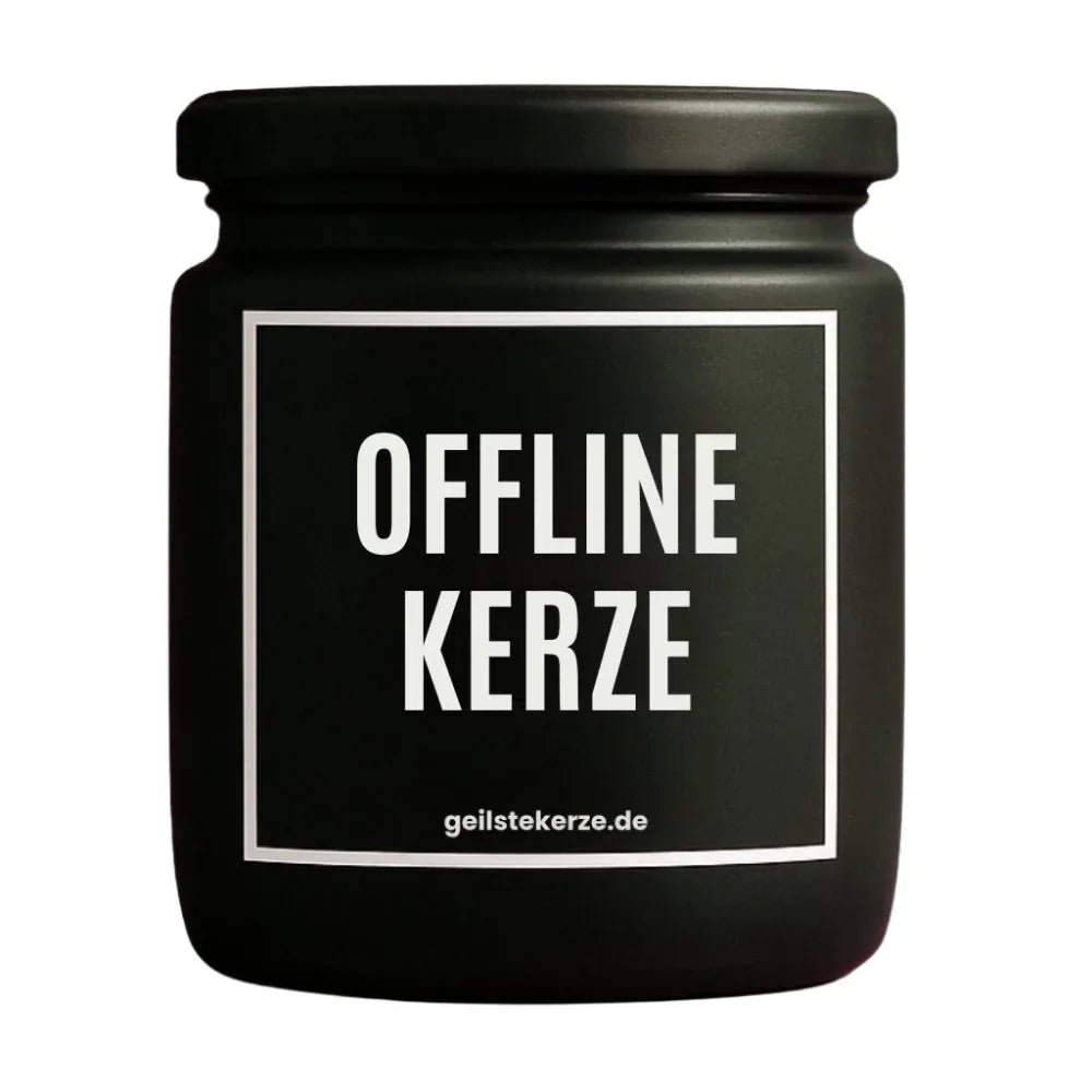 Vegane Bio-Kerze mit Spruch – OFFLINE KERZE