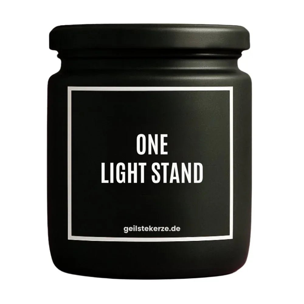 Vegane Bio-Kerze mit Spruch – ONE LIGHT STAND