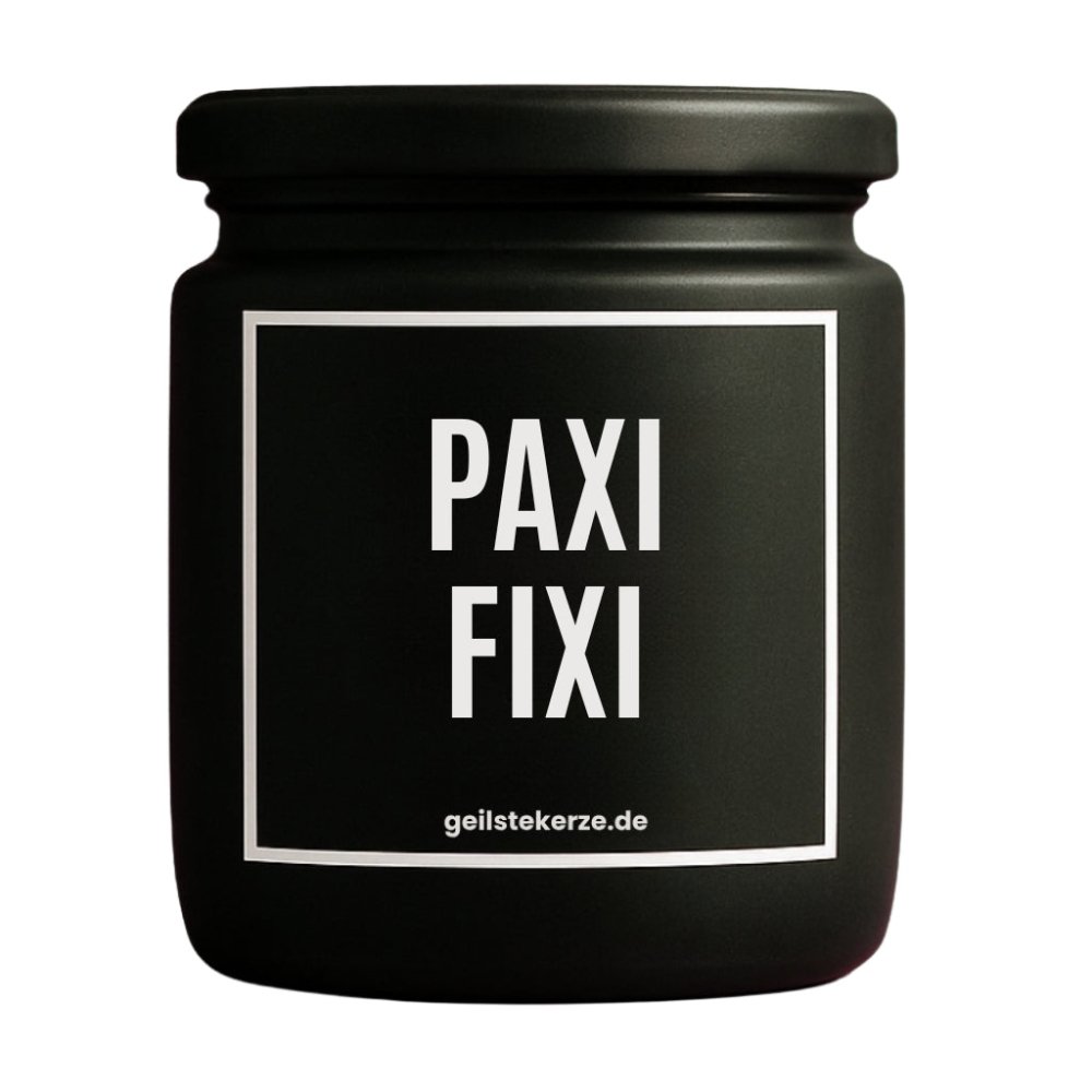 Duftkerze mit Spruch von geilstekerze ist der neue Geschenketrend. Diese witzige Kerze Vegane Bio-Kerze mit Spruch – PAXI FIXI brennt mega lange sagenhafte 80 Stunde, hochwertige ätherische Öle schaffen beste Duftverteilung. Mit 1400 lustigen Sprüchen perfekt zum Verschenken. Handgemacht in Deutschland von geilstekerze.de -Die beste Duftkerze die du kaufen kannst.