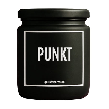 Duftkerze mit Spruch von geilstekerze ist der neue Geschenketrend. Diese witzige Kerze Vegane Bio-Kerze mit Spruch – PUNKT brennt mega lange sagenhafte 80 Stunde, hochwertige ätherische Öle schaffen beste Duftverteilung. Mit 1400 lustigen Sprüchen perfekt zum Verschenken. Handgemacht in Deutschland von geilstekerze.de -Die beste Duftkerze die du kaufen kannst.