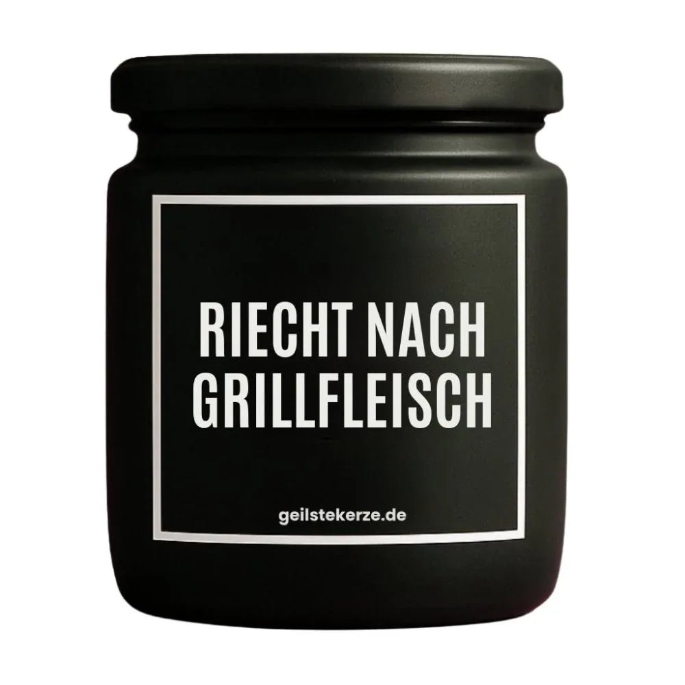 Vegane Bio-Kerze mit Spruch – RIECHT NACH GRILLFLEISCH
