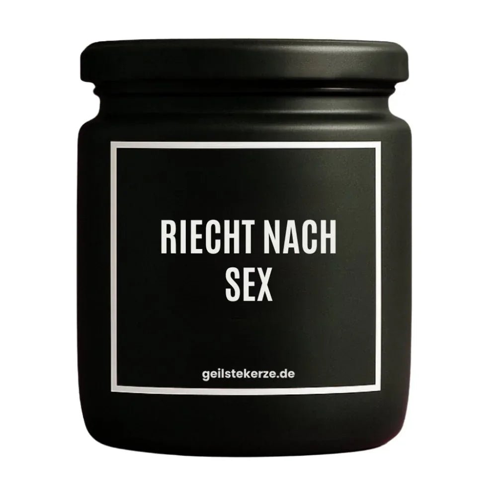 Vegane Bio-Kerze mit Spruch – RIECHT NACH SEX