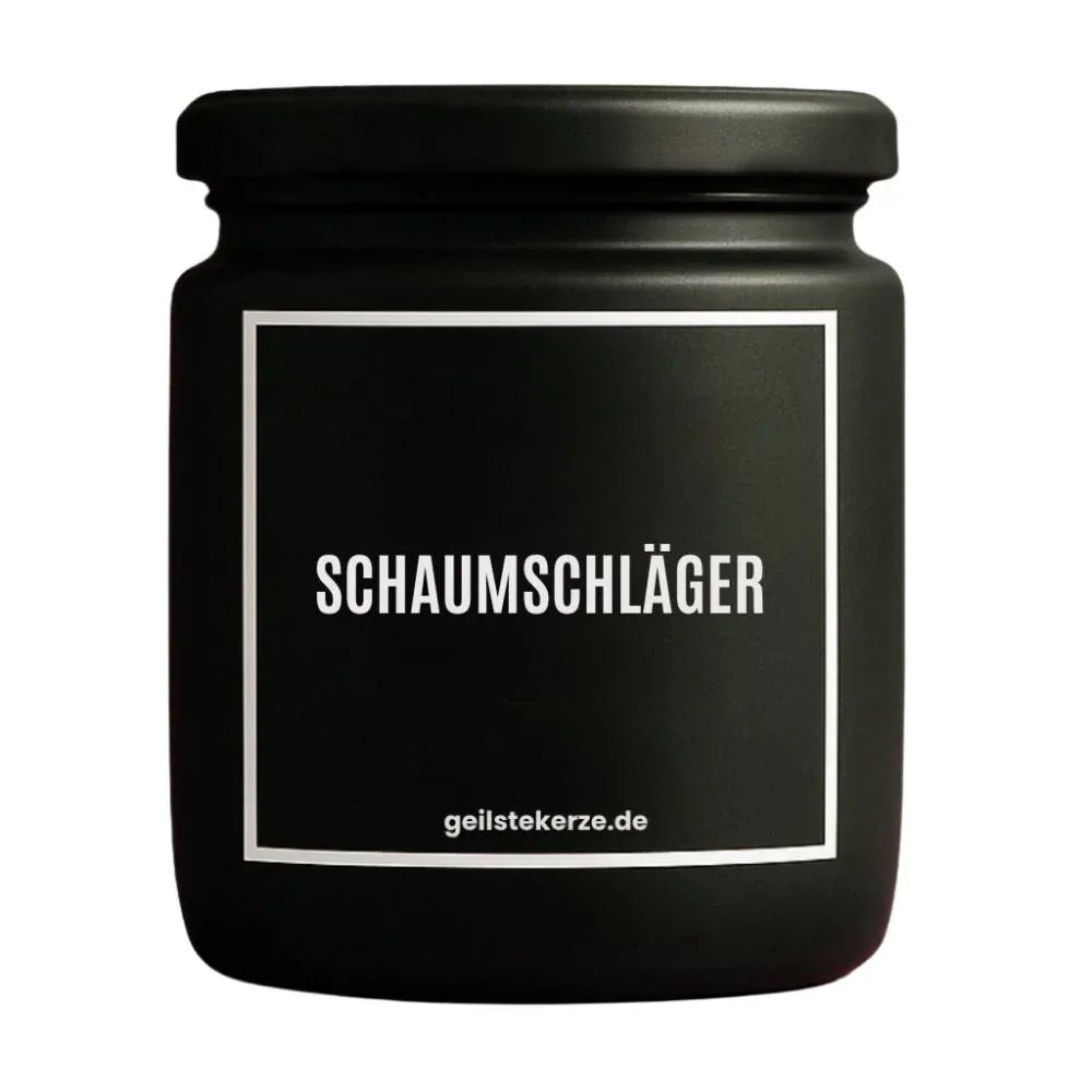 Duftkerze mit Spruch von geilstekerze ist der neue Geschenketrend. Diese witzige Kerze Vegane Bio-Kerze mit Spruch – SCHAUMSCHLÄGER brennt mega lange sagenhafte 80 Stunde, hochwertige ätherische Öle schaffen beste Duftverteilung. Mit 1400 lustigen Sprüchen perfekt zum Verschenken. Handgemacht in Deutschland von geilstekerze.de -Die beste Duftkerze die du kaufen kannst.