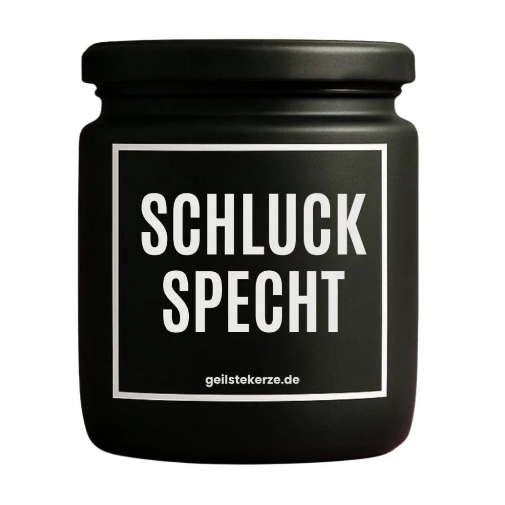 Vegane Bio-Kerze mit Spruch – SCHLUCKSPECHT