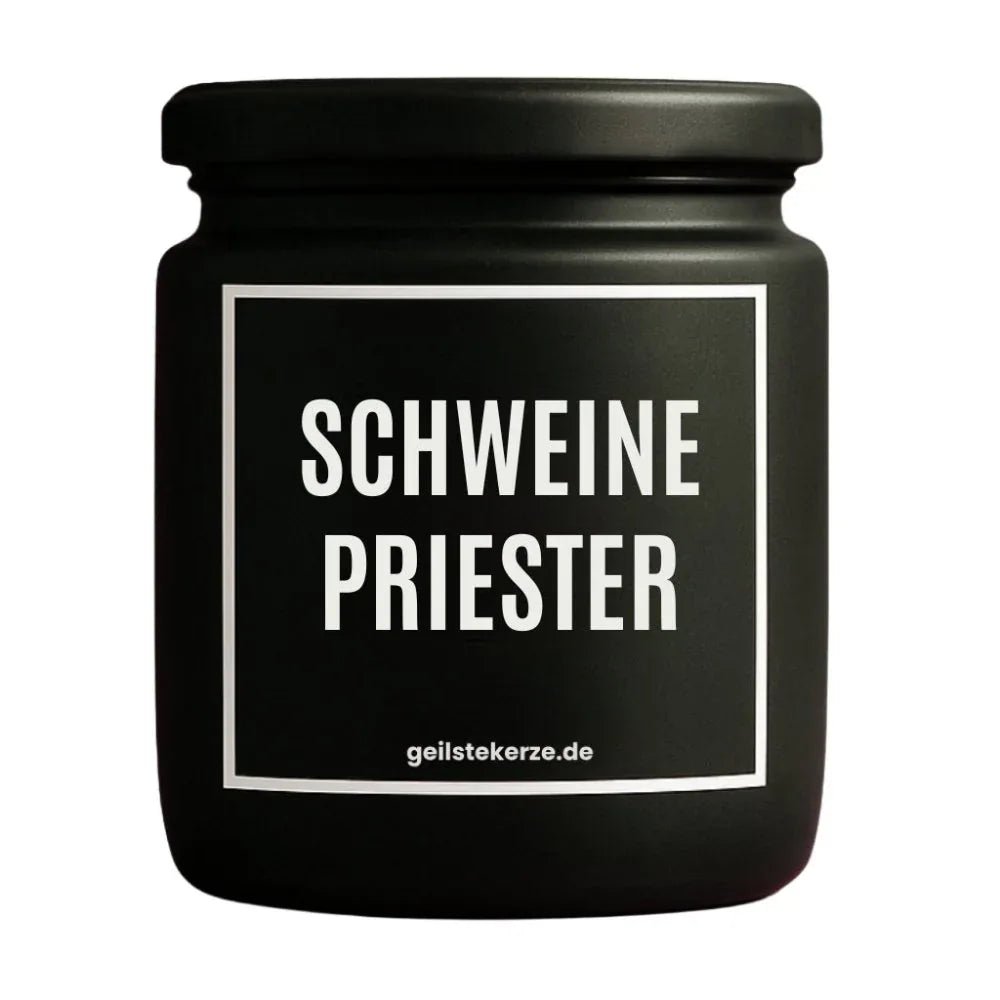 Vegane Bio-Kerze mit Spruch – SCHWEINEPRIESTER